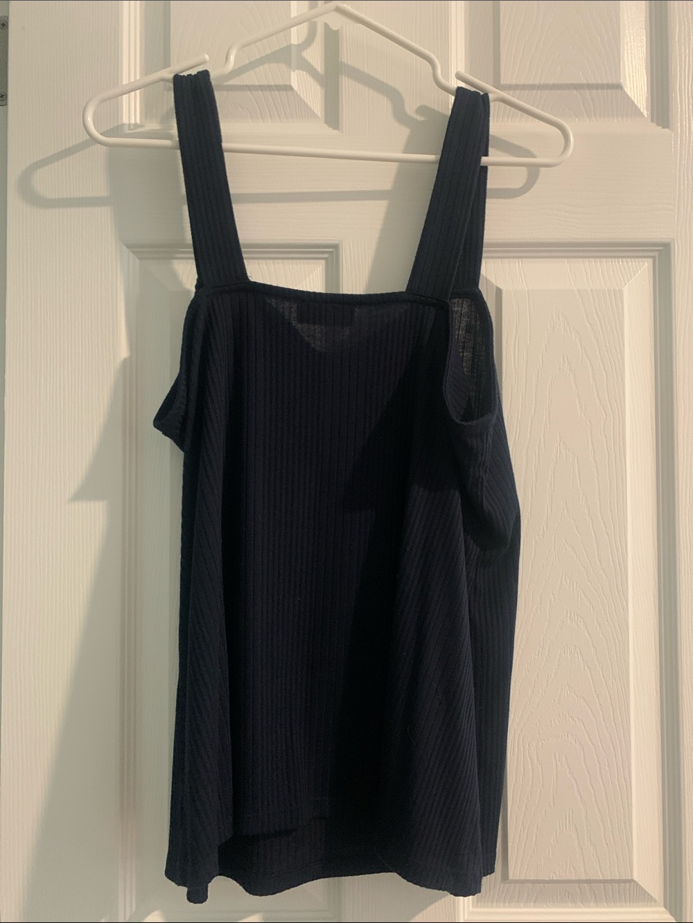 Lane Bryant Navy Ribbed Square-Neck Tank - Picture 2 of 4